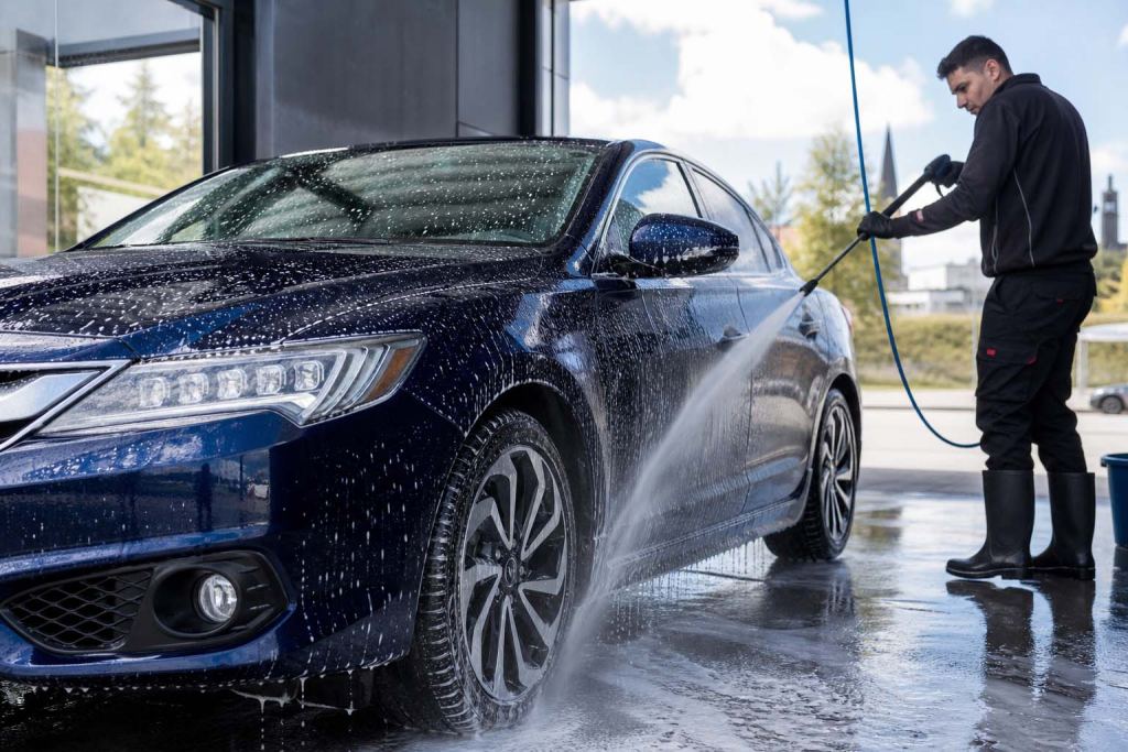 Lavado de autos profesional en Acuario Carwash Osorno